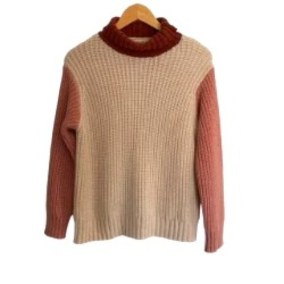 Marine Layer Juniper Oversized Turtleneck in Colorblock XSmall - Picture 2 of 4